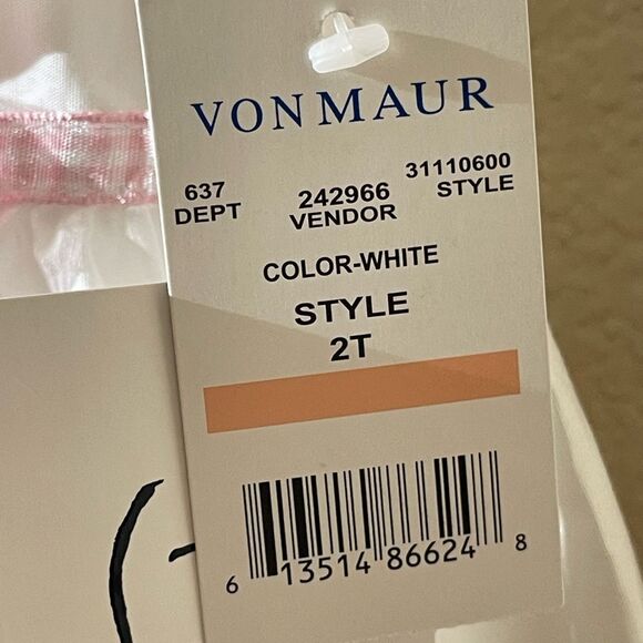 Pippa & Julie Floral Embroidered White Kids Dress - Picture 4 of 6